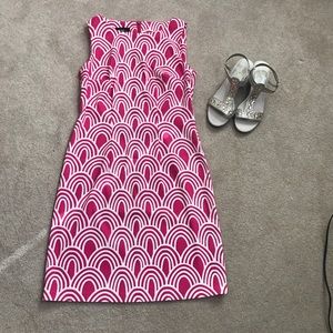 Alyx Vibrant Pink & White Geo Design